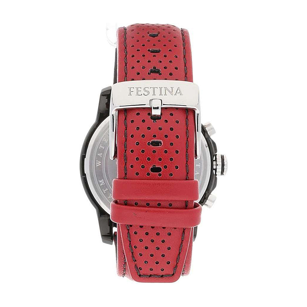 Buy Festina Men s Black The Originals Leather Watch Bracelet Red Online La Rue Cambodia